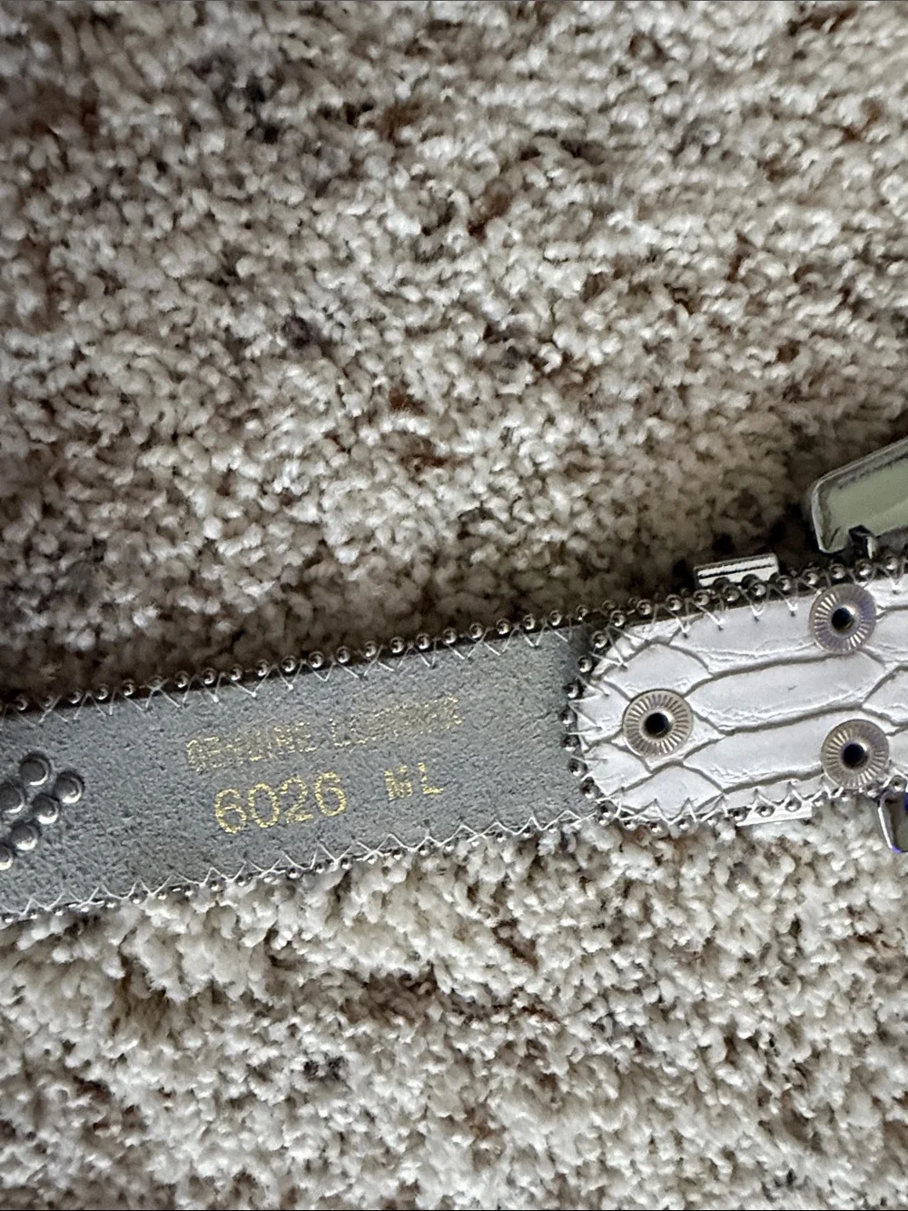 Boutique Crystal Embellished Silver Women's Cowgirl Belt
